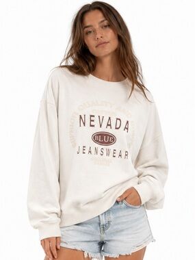 Vintage Nevada Blue Jeanswear Graphic Crewneck Sweatshirt Pullover Est. XL